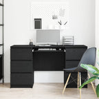 Escritorio Roble Negro 140 x 50 x 76 cm Madera de ingeniería