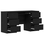 Escritorio Roble Negro 140 x 50 x 76 cm Madera de ingeniería