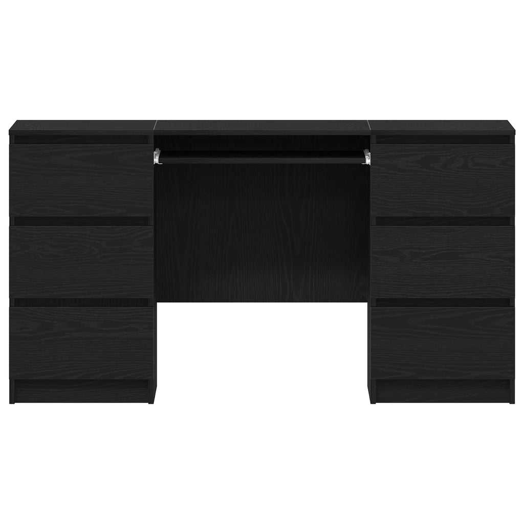 Escritorio Roble Negro 140 x 50 x 76 cm Madera de ingeniería