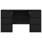 Escritorio Roble Negro 140 x 50 x 76 cm Madera de ingeniería