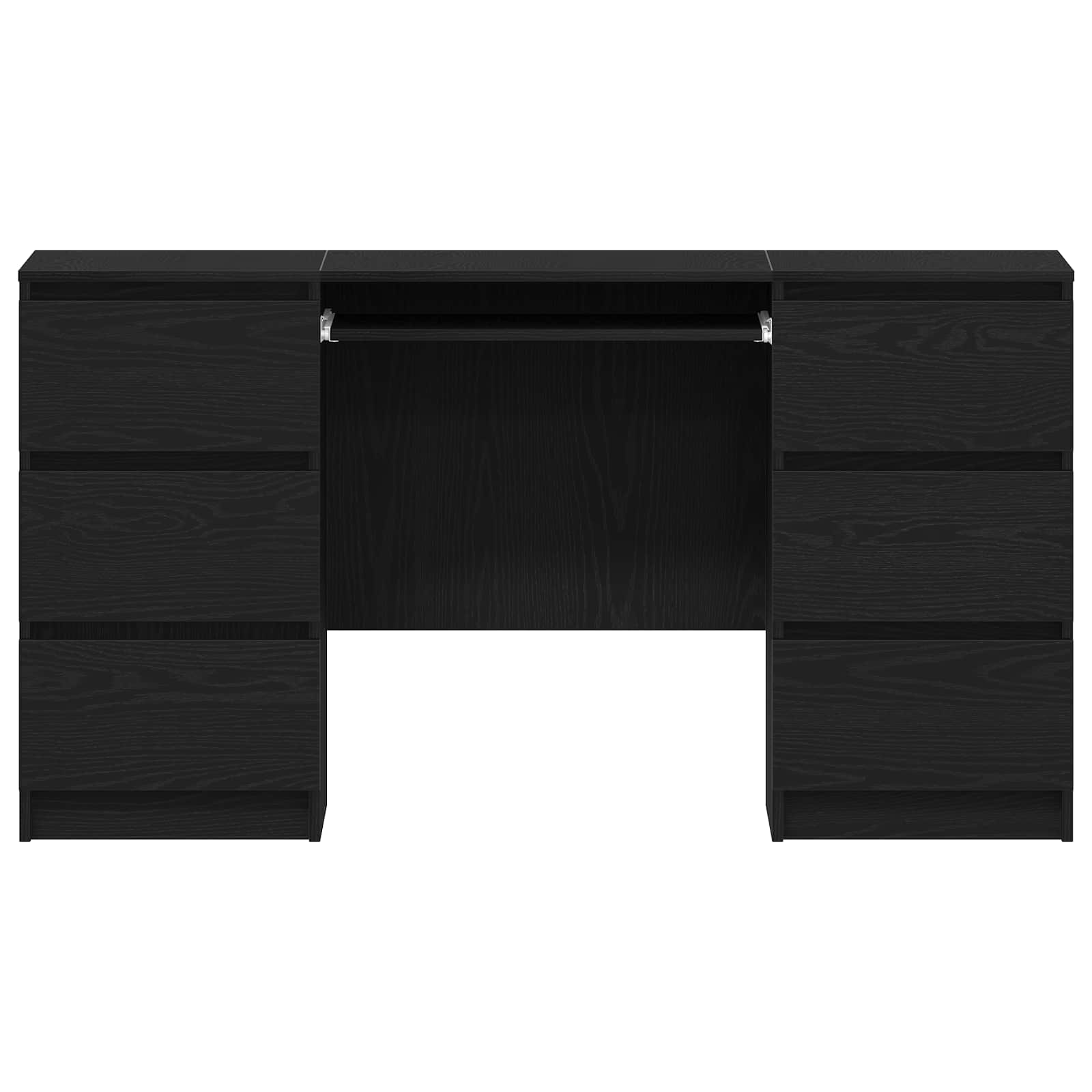 Escritorio Roble Negro 140 x 50 x 76 cm Madera de ingeniería