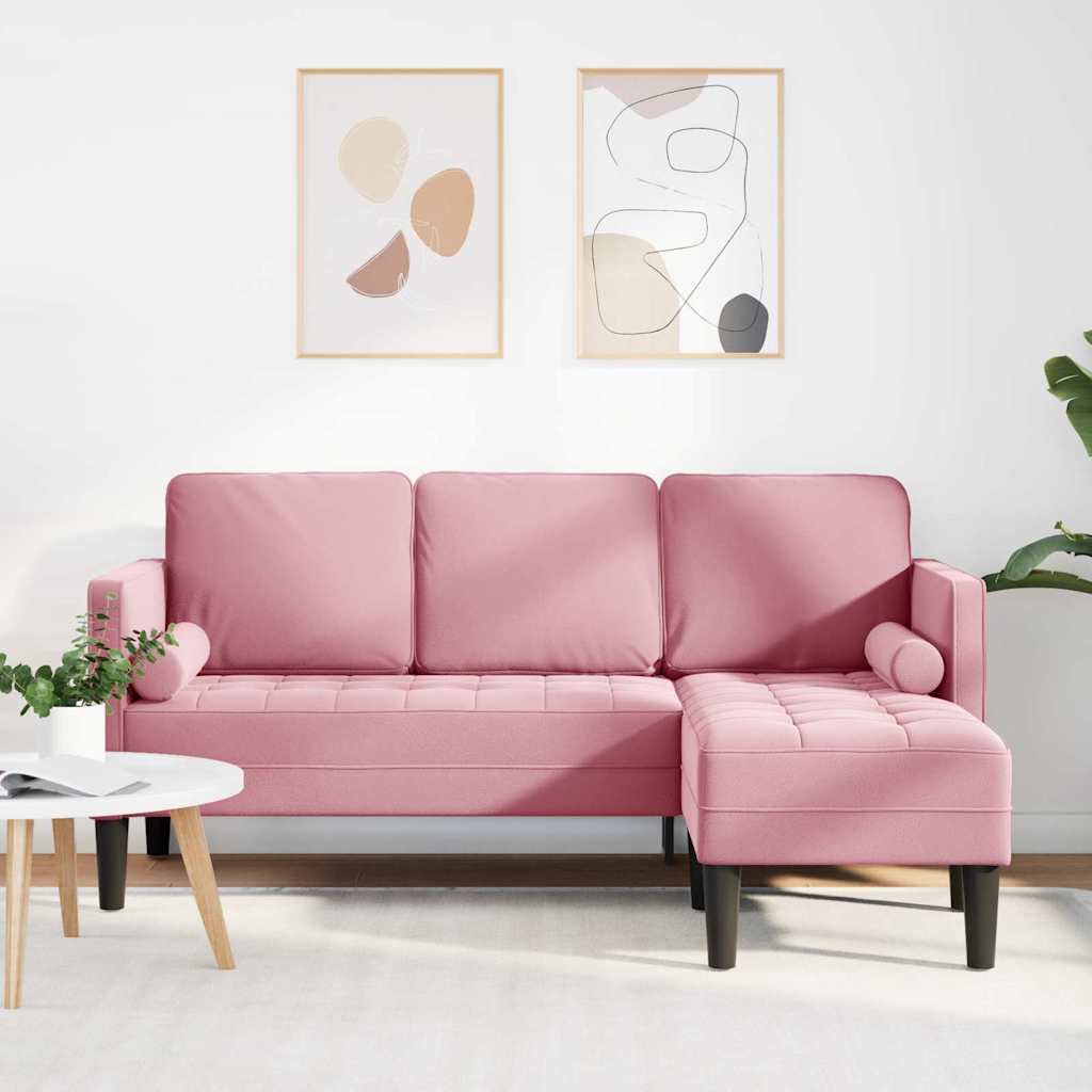 Conjunto de Sofá com Almofada 2 peças Amarelo Poliéster