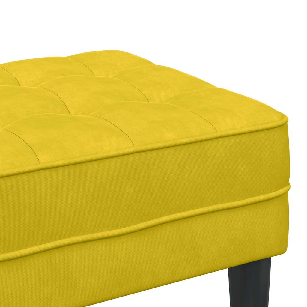 Banco con cojín Amarillo 113 x 57 x 39 cm Terciopelo