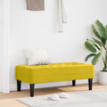 Banco con cojín Amarillo 113 x 57 x 39 cm Terciopelo