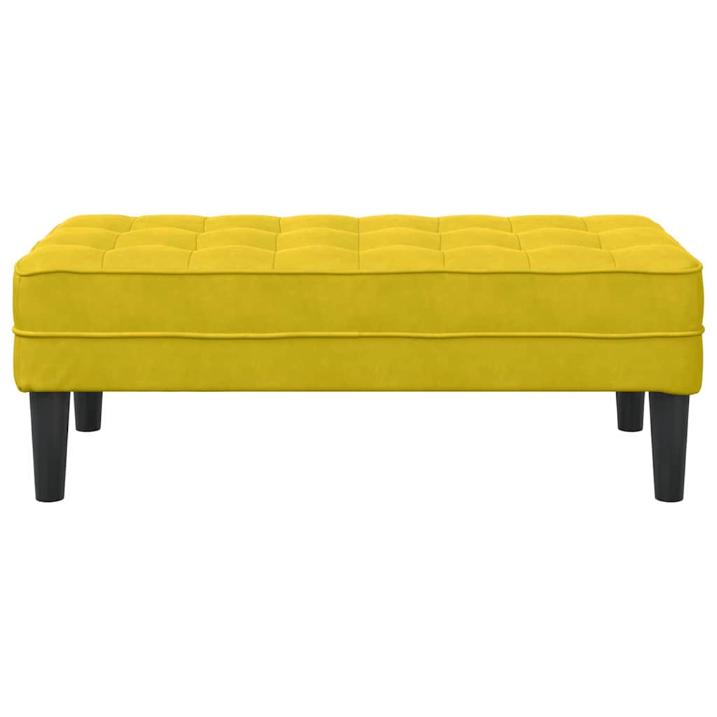 Banco con cojín Amarillo 113 x 57 x 39 cm Terciopelo