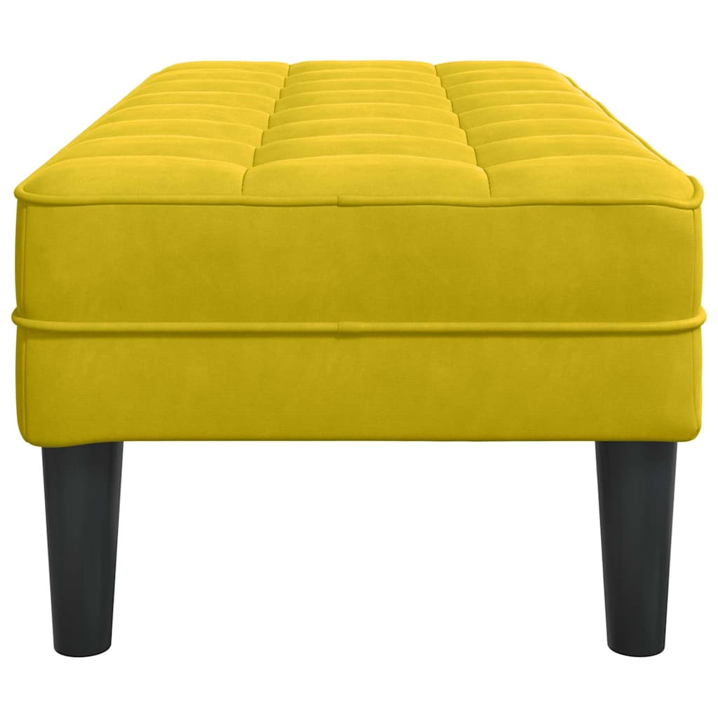 Banco con cojín Amarillo 113 x 57 x 39 cm Terciopelo