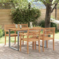 Mesa de Jardín Gris 140 x 80 x 75 cm Madera de Acacia Sólida