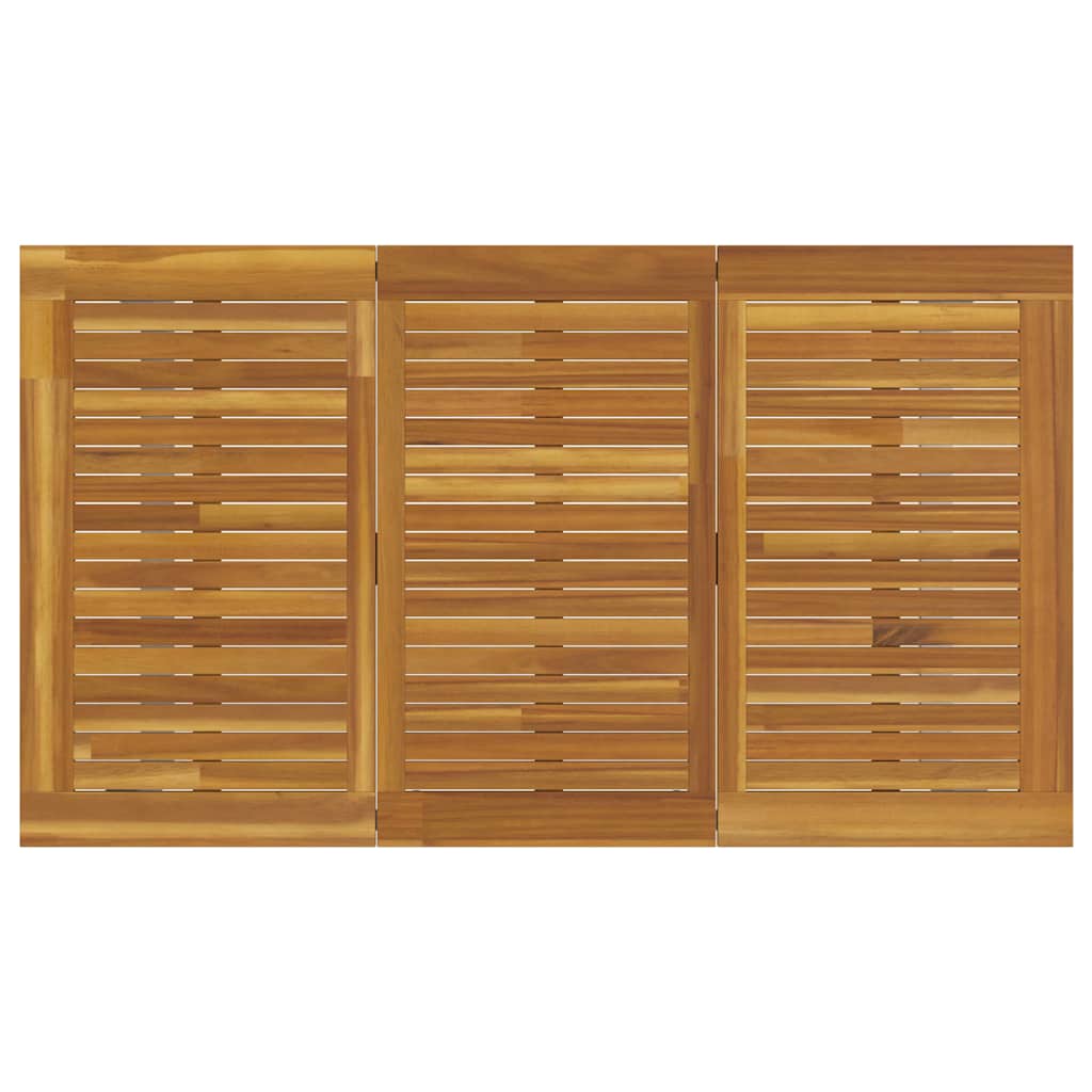 Mesa de Jardín Gris 140 x 80 x 75 cm Madera de Acacia Sólida