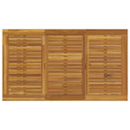 Mesa de Jardín Gris 140 x 80 x 75 cm Madera de Acacia Sólida