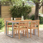 Mesa de Jardín Gris 140 x 80 x 75 cm Madera de Acacia Sólida
