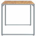Mesa de Jardín Gris 140 x 80 x 75 cm Madera de Acacia Sólida
