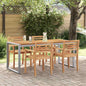 Mesa de Jardín Gris 140 x 80 x 75 cm Madera de Acacia Sólida
