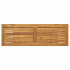 Mesa de exterior con estante Natural y Gris 110 x 35 x 75 cm