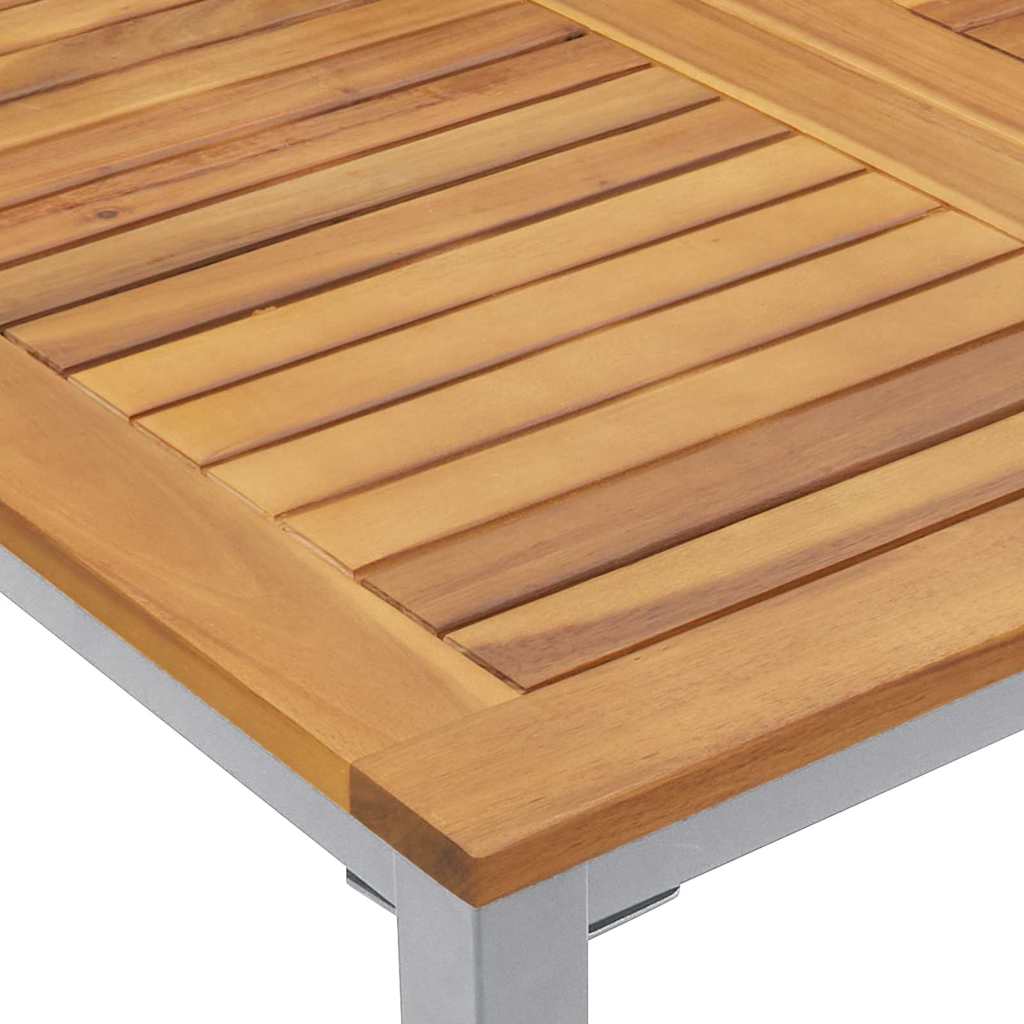 Mesa de exterior Natural y Gris 150 x 90 x 75 cm