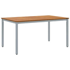 Mesa de exterior Natural y Gris 150 x 90 x 75 cm