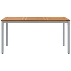 Mesa de exterior Natural y Gris 150 x 90 x 75 cm