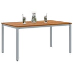 Mesa de exterior Natural y Gris 150 x 90 x 75 cm