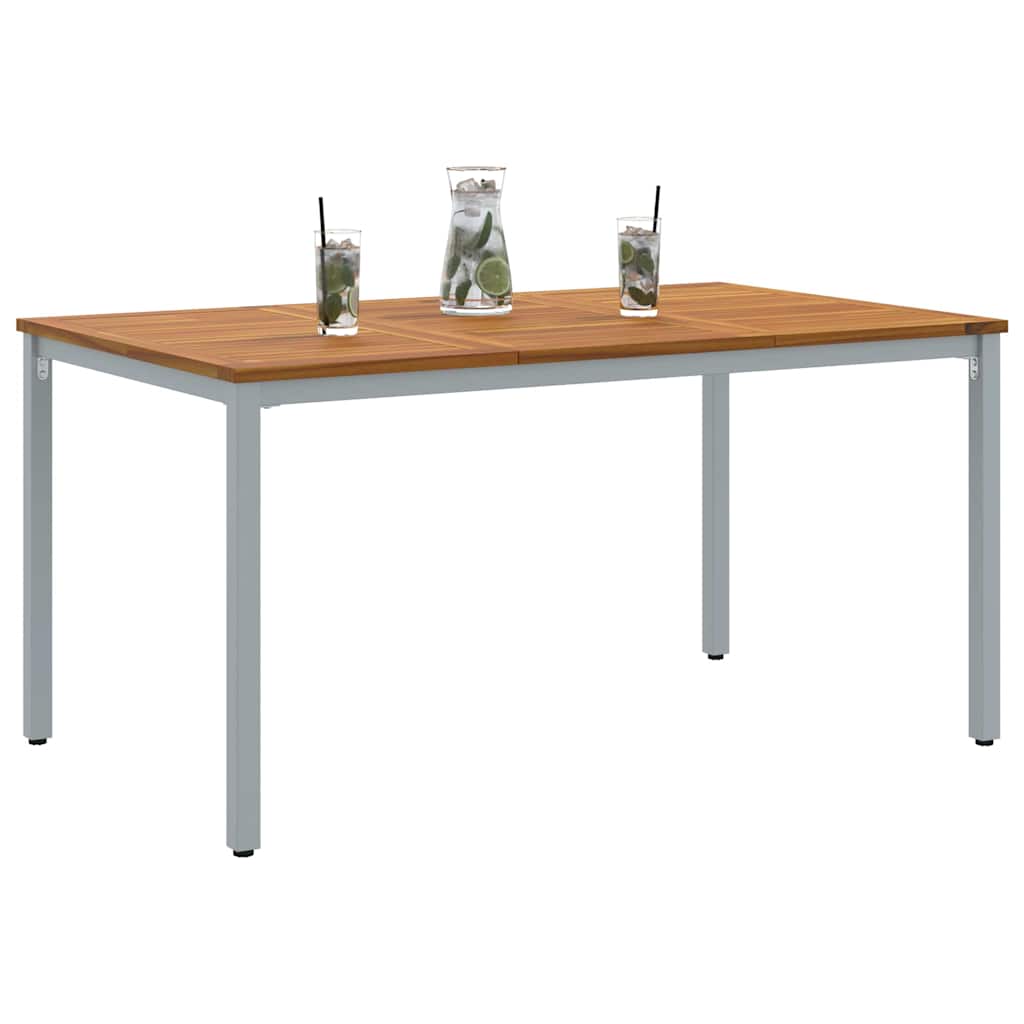 Mesa de exterior Natural y Gris 150 x 90 x 75 cm