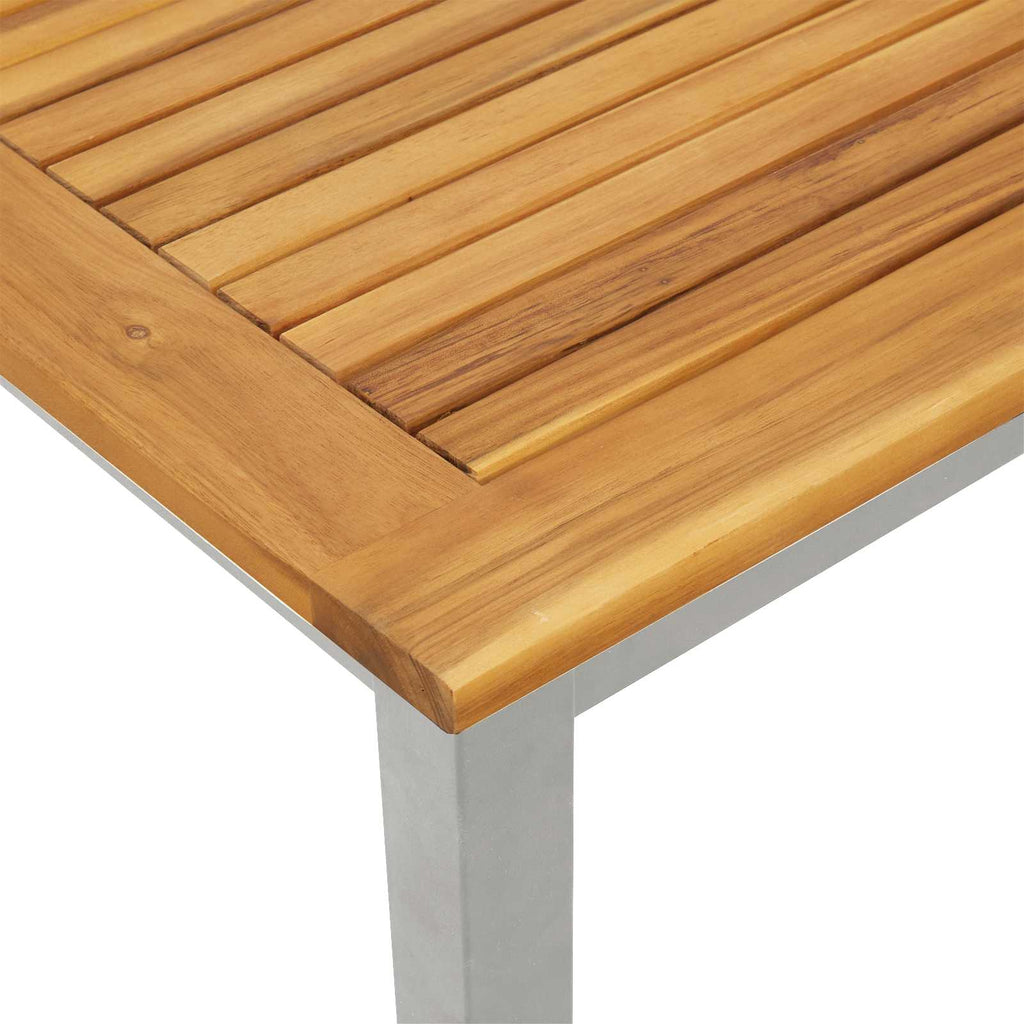 Mesa de exterior Natural y Gris 45 x 45 x 38 cm