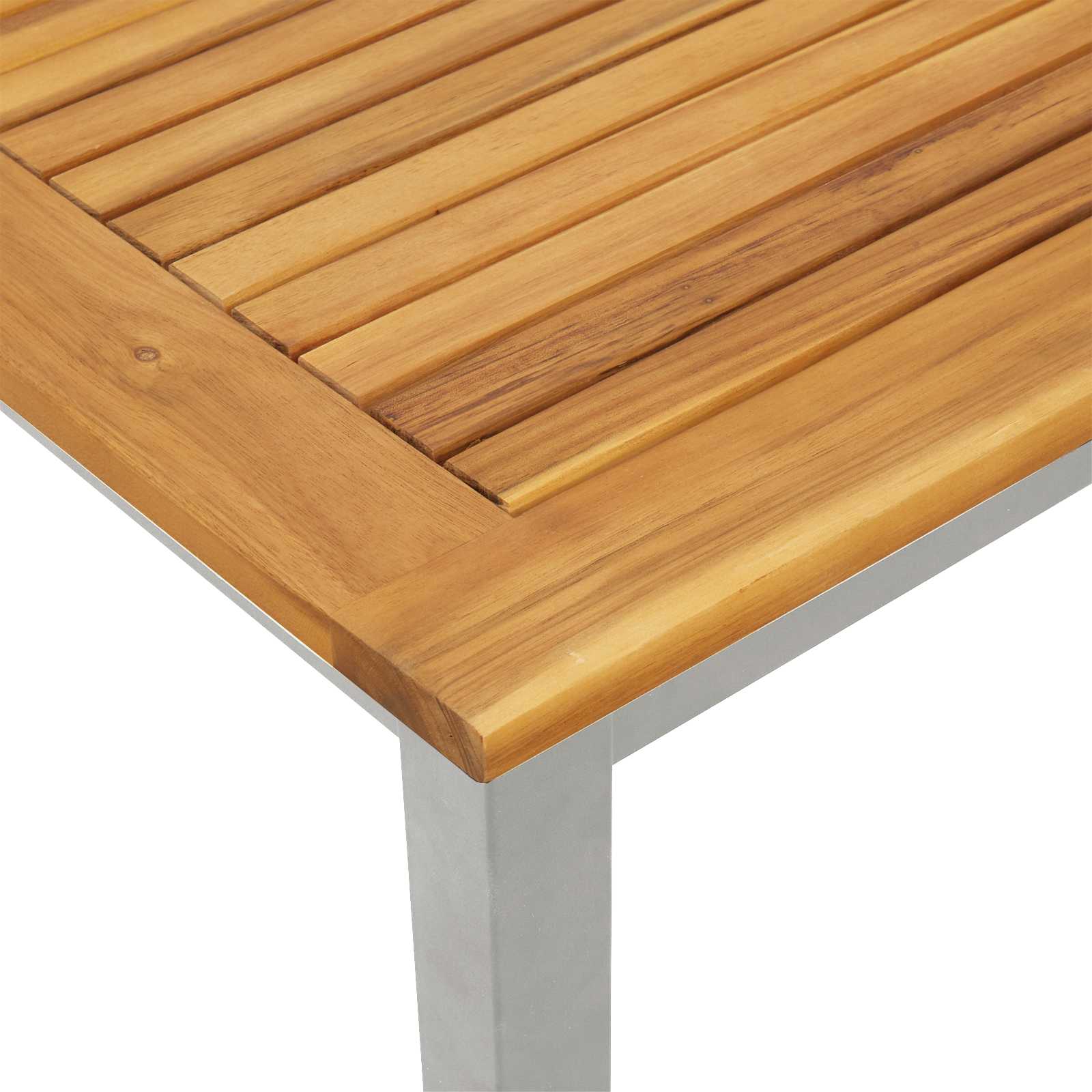 Mesa de exterior Natural y Gris 45 x 45 x 38 cm