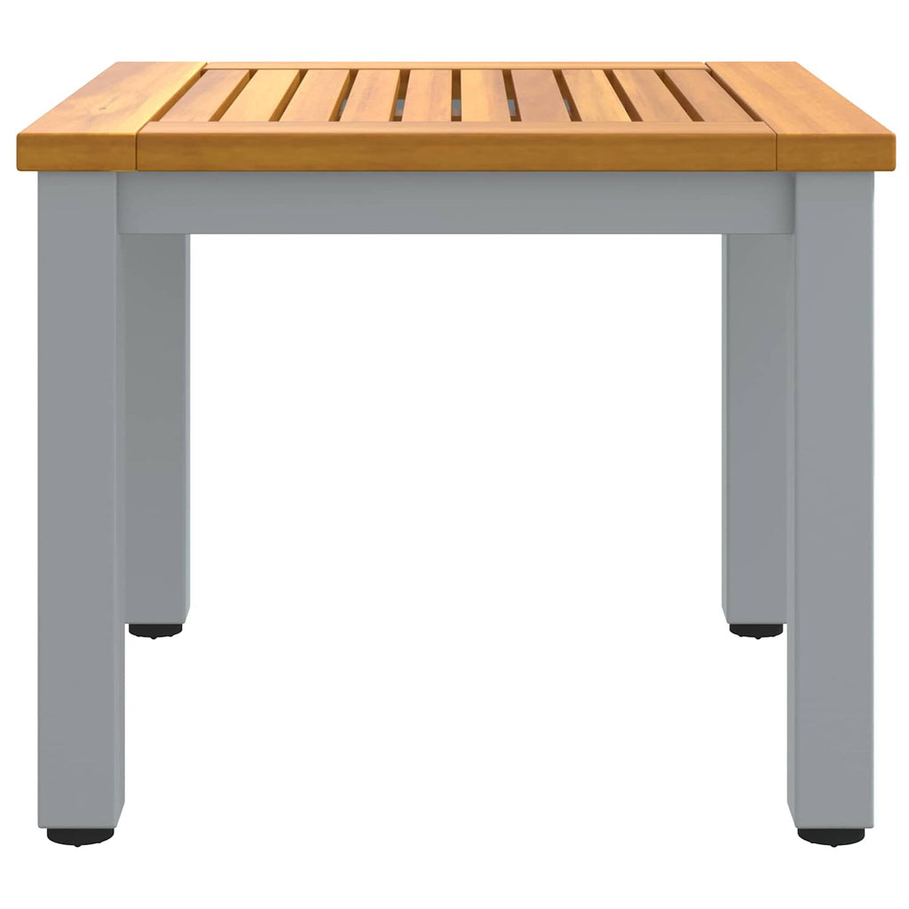 Mesa de exterior Natural y Gris 45 x 45 x 38 cm