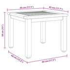 Mesa de exterior Natural y Gris 45 x 45 x 38 cm