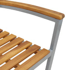 Silla de Jardín 2 pcs Marrón 56 x 57 x 87 cm