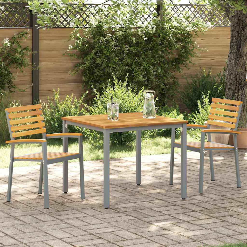 Silla de Jardín 2 pcs Marrón 56 x 57 x 87 cm