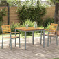 Silla de Jardín 2 pcs Marrón 56 x 57 x 87 cm