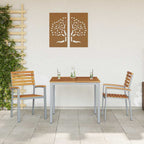 Silla de Jardín 2 pcs Marrón 56 x 57 x 87 cm