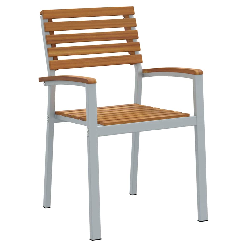 Silla de Jardín 2 pcs Marrón 56 x 57 x 87 cm