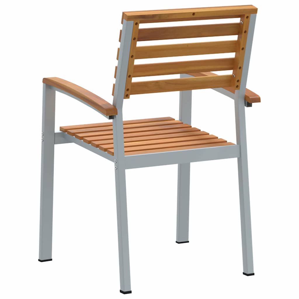 Silla de Jardín 2 pcs Marrón 56 x 57 x 87 cm