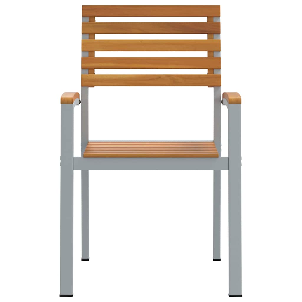 Silla de Jardín 2 pcs Marrón 56 x 57 x 87 cm