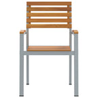 Silla de Jardín 2 pcs Marrón 56 x 57 x 87 cm