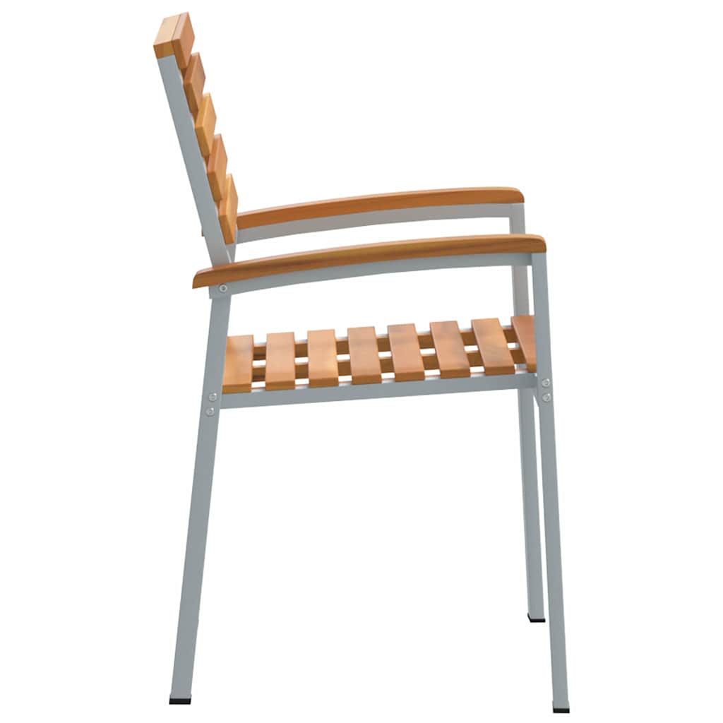 Silla de Jardín 2 pcs Marrón 56 x 57 x 87 cm
