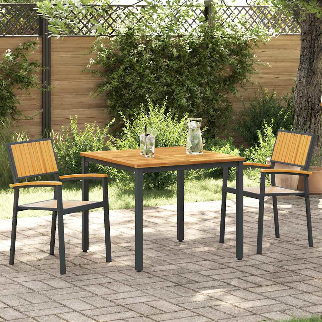 Silla Apilable 2 pcs Marrón 56 x 57 x 87 cm