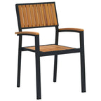 Silla Apilable 2 pcs Marrón 56 x 57 x 87 cm