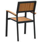 Silla Apilable 2 pcs Marrón 56 x 57 x 87 cm
