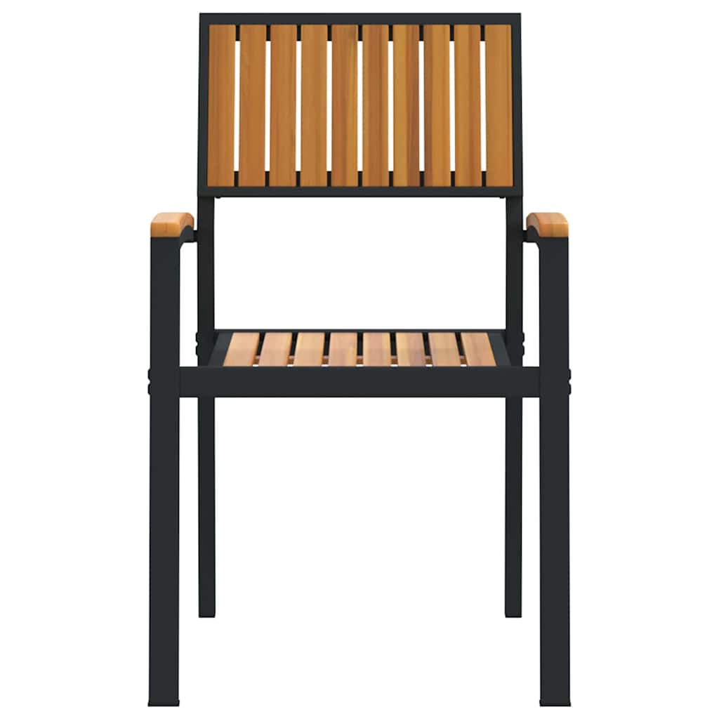 Silla Apilable 2 pcs Marrón 56 x 57 x 87 cm