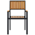 Silla Apilable 2 pcs Marrón 56 x 57 x 87 cm