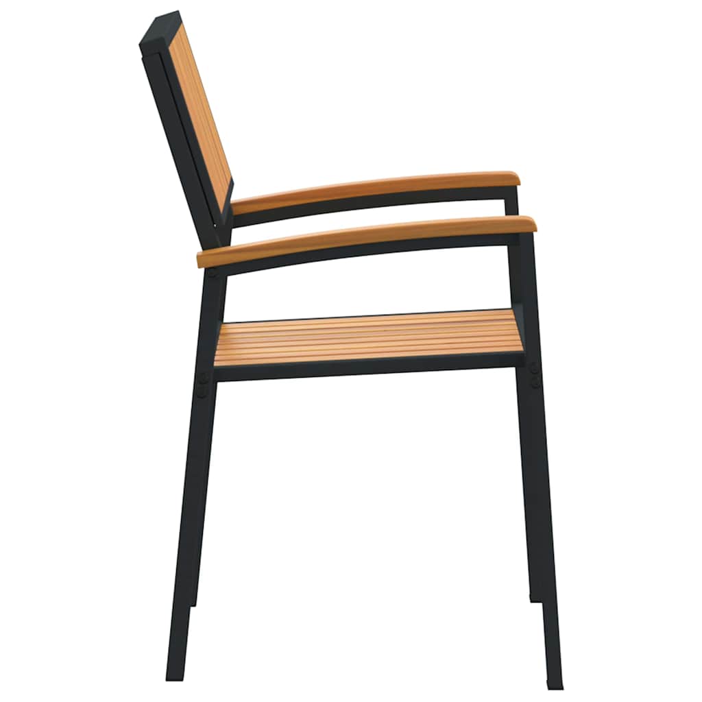 Silla Apilable 2 pcs Marrón 56 x 57 x 87 cm