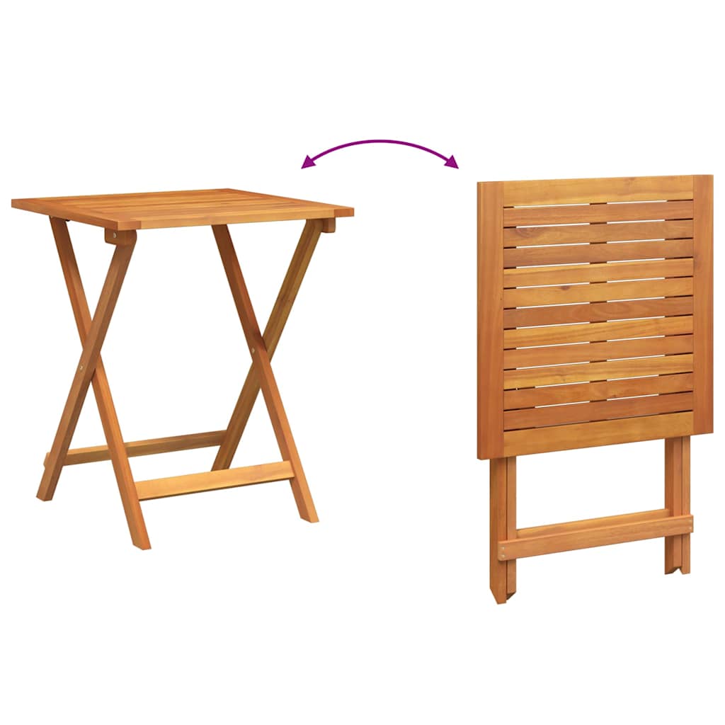 Mesa de Jardín Natural 60 x 60 x 72 cm Madera de Acacia Sólida