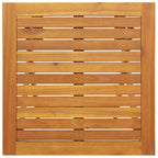 Mesa de Jardín Natural 60 x 60 x 72 cm Madera de Acacia Sólida