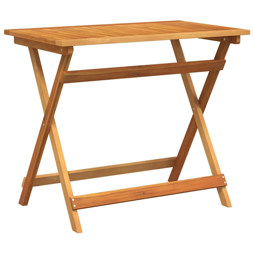 Brown Garden Table 90 x 55 x 75 cm Solid Acacia Wood