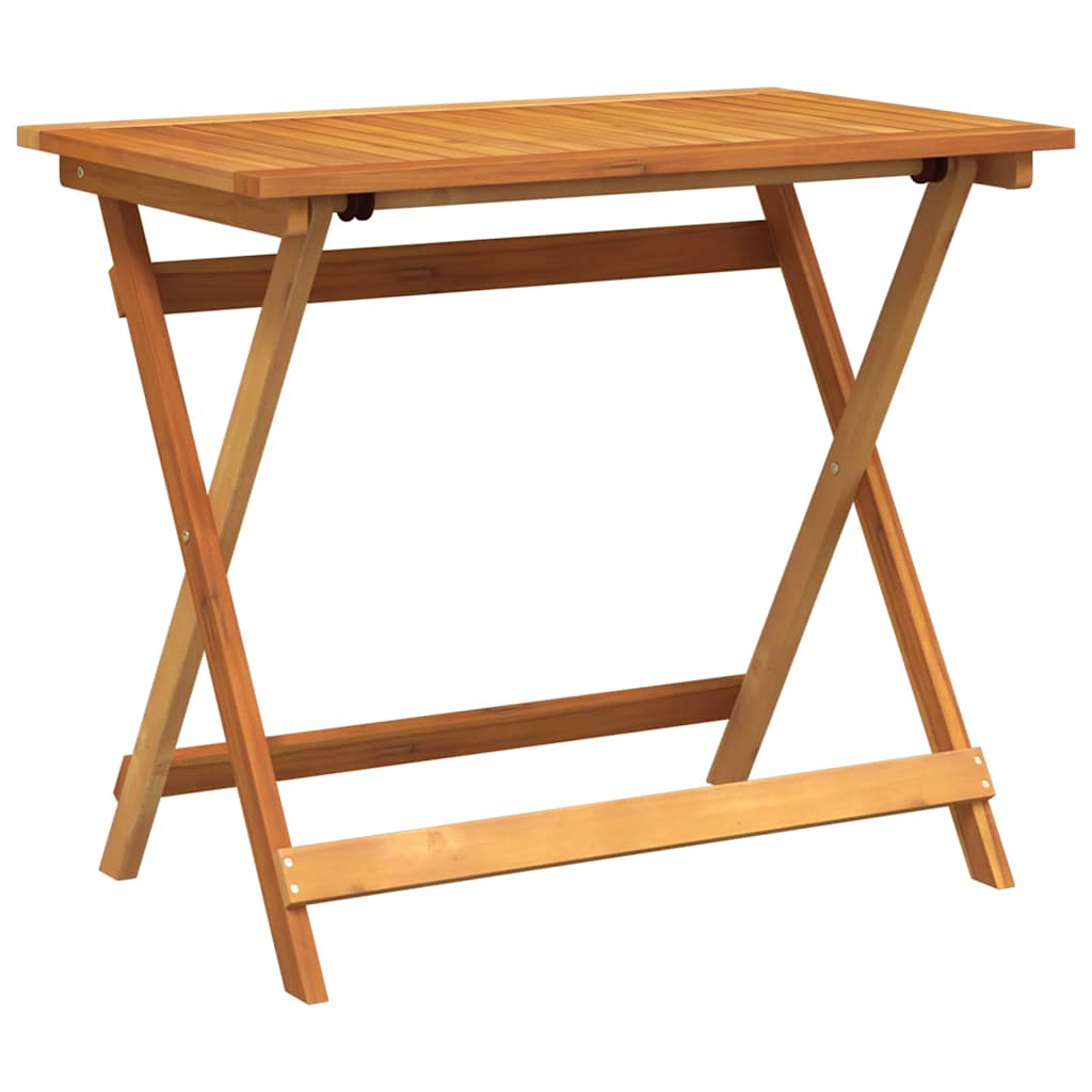 Mesa de Jardín Marrón 90 x 55 x 75 cm Madera de Acacia Sólida