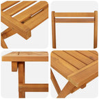 Conjunto bistro 5 pcs Aceite Natural Madera de Acacia Sólida