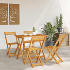 Conjunto bistro 5 pcs Aceite Natural Madera de Acacia Sólida