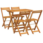 Conjunto bistro 5 pcs Aceite Natural Madera de Acacia Sólida