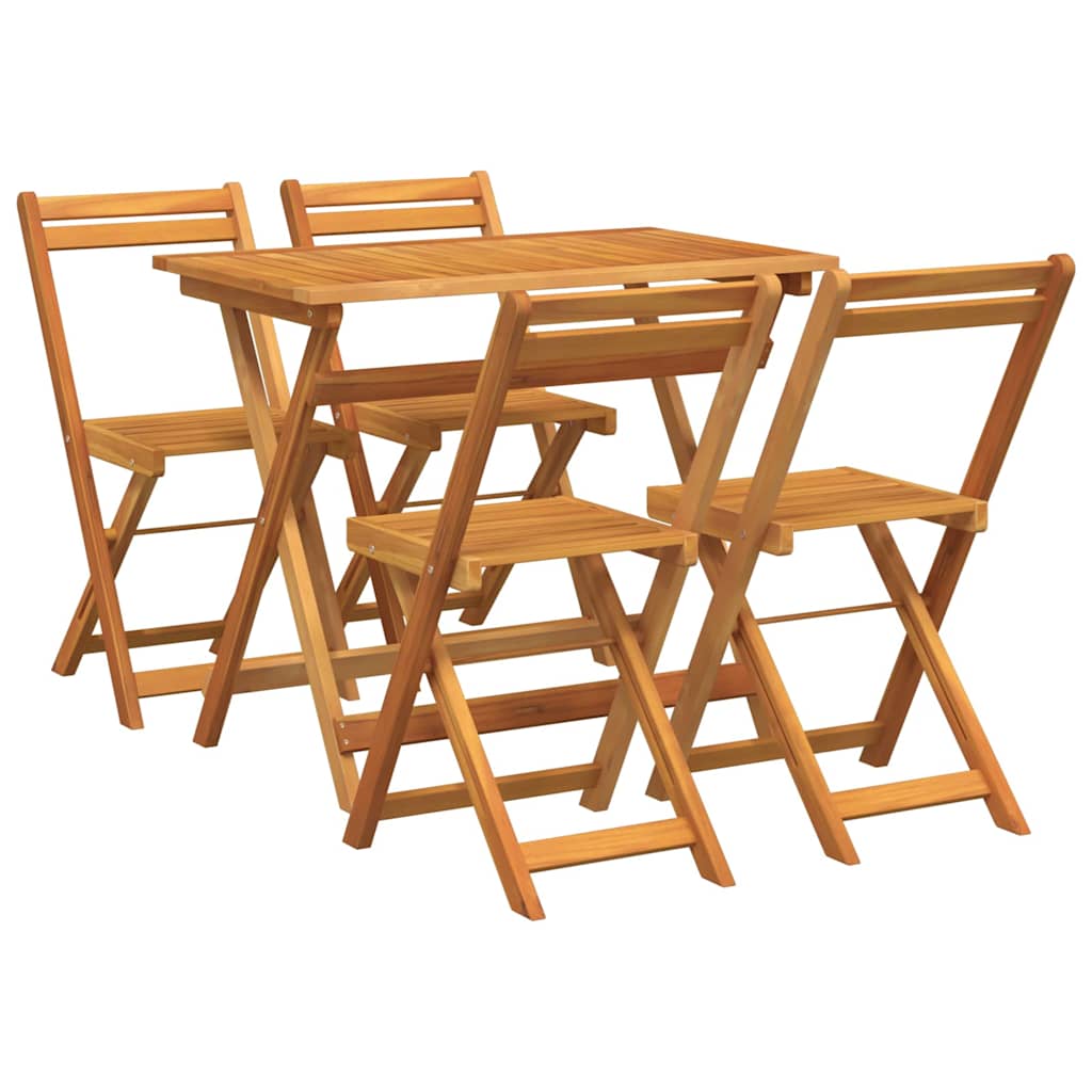 Conjunto bistro 5 pcs Aceite Natural Madera de Acacia Sólida