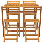 Conjunto bistro 5 pcs Aceite Natural Madera de Acacia Sólida